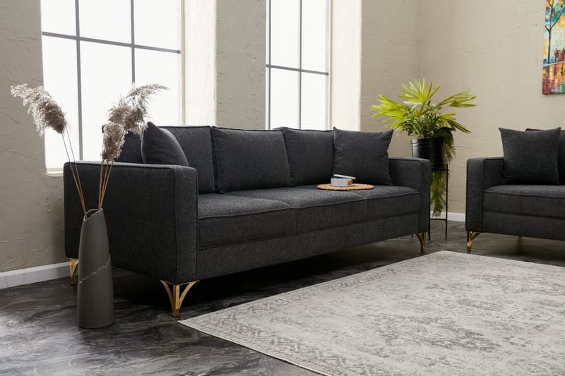 Retzow Sofa 3-seter - Antrasitt - Møbler - Sofaer - Sofa 3 seter