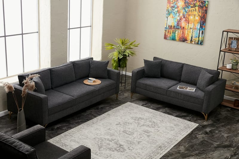 Retzow Sofa 3-seter - Antrasitt - Møbler - Sofaer - Sofa 3 seter