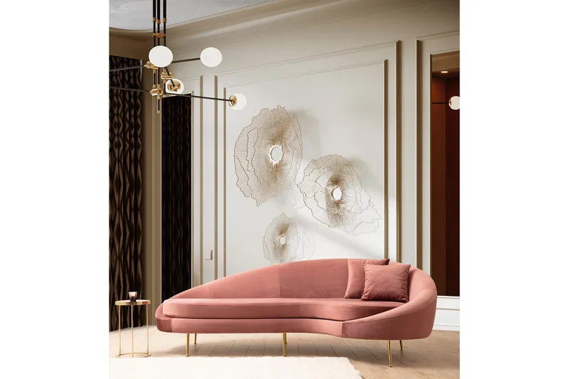 Revelstoke Sofa 3-seters, Rosa