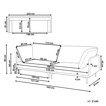 3-seters sofa Revsnes - Brun, Svart - Møbler - Sofaer - Skinnsofaer