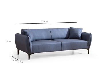 Rossland Sofa 3-seters - Blå - Møbler - Sofaer - Sovesofaer - 3 seters sovesofa