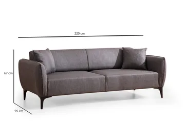 Rossland Sofa 3-seters - Mørkegrå - Møbler - Sofaer - Sovesofaer - 3 seters sovesofa
