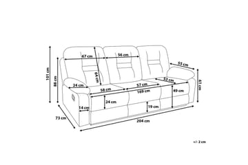 Rovik Sofa 3-seter - Brun - Møbler - Sofaer - Sofa 3 seter
