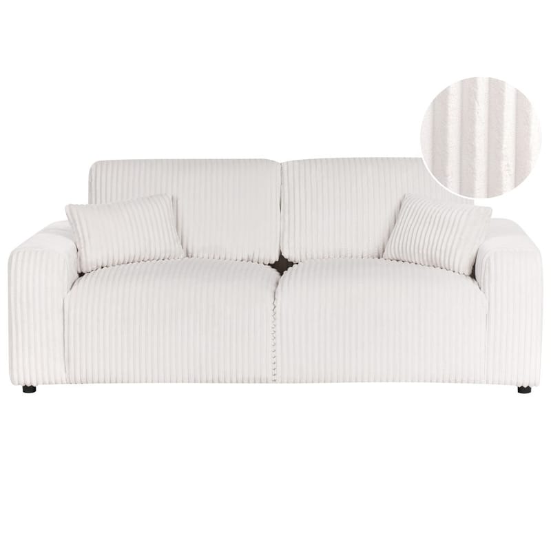 3-seters sofa Sandora, Hvit, Svart