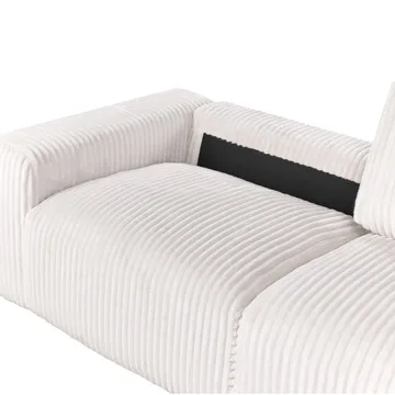 3-seters sofa Sandora - Hvit, Svart - Møbler - Sofaer - Sofa 3 seter