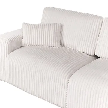 3-seters sofa Sandora - Hvit, Svart - Møbler - Sofaer - Sofa 3 seter