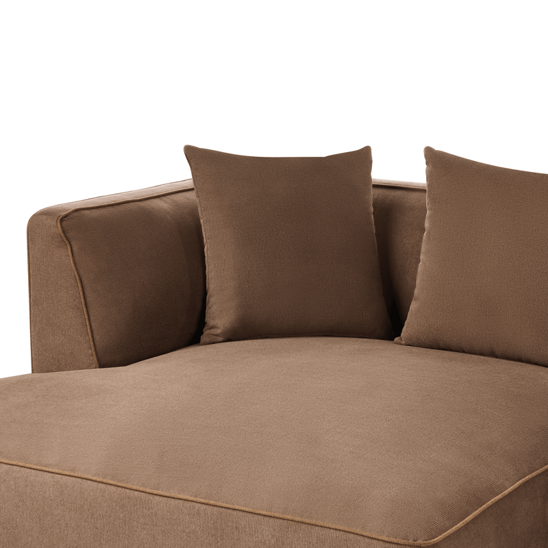 3-seters sofa Sater høyrevendt - Brun - Møbler - Sofaer - Sofa med sjeselong