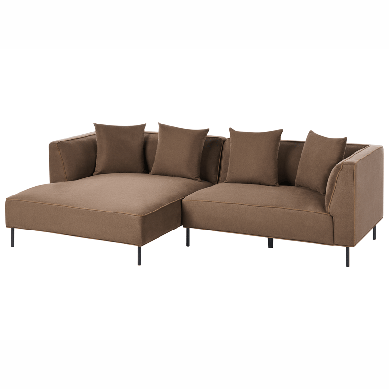 3-seters sofa Sater høyrevendt - Brun - Møbler - Sofaer - Sofa med sjeselong