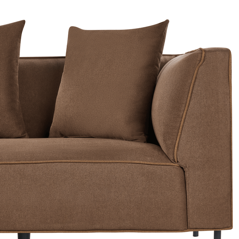 3-seters sofa Sater høyrevendt - Brun - Møbler - Sofaer - Sofa med sjeselong
