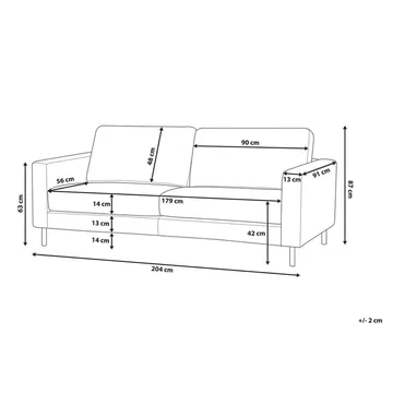 3-seters sofa Savalen - Grønn, Svart - Møbler - Sofaer - Fløyel sofaer