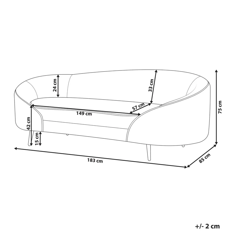 3-seters sofa Savar - Mørkebrun - Møbler - Sofaer - Fløyel sofaer