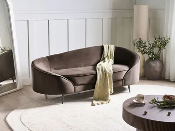 3-seters sofa Savar - Mørkebrun - Møbler - Sofaer - Fløyel sofaer