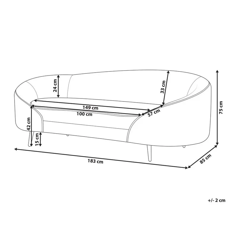3-seters sofa Savar - Møbler - Sofaer - Fløyel sofaer