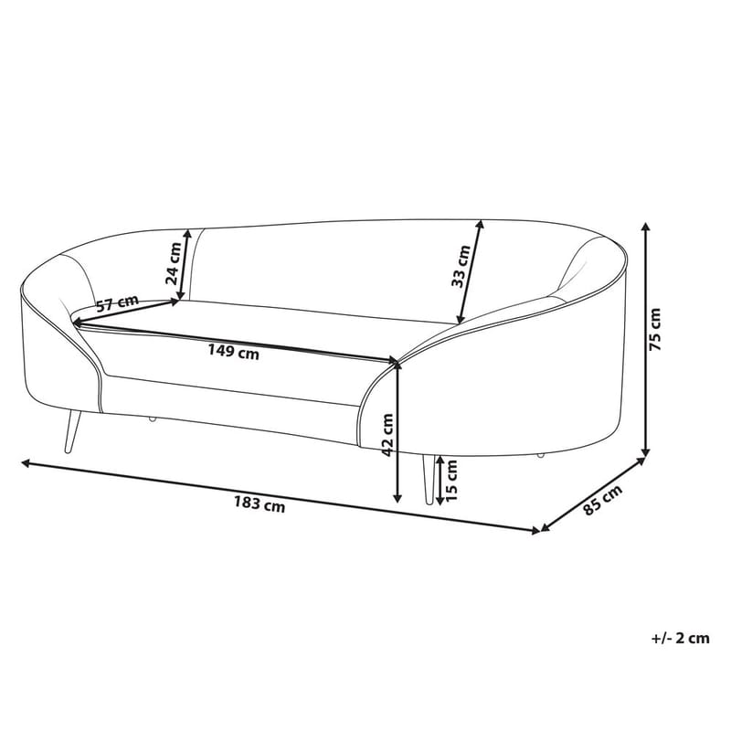 3-seters sofa Savar - Møbler - Sofaer - Fløyel sofaer