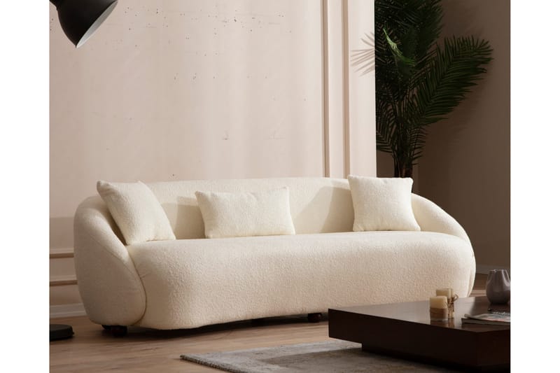 Scone Sofa 3-seters - Beige|Bouclé - Sofa 3 seter