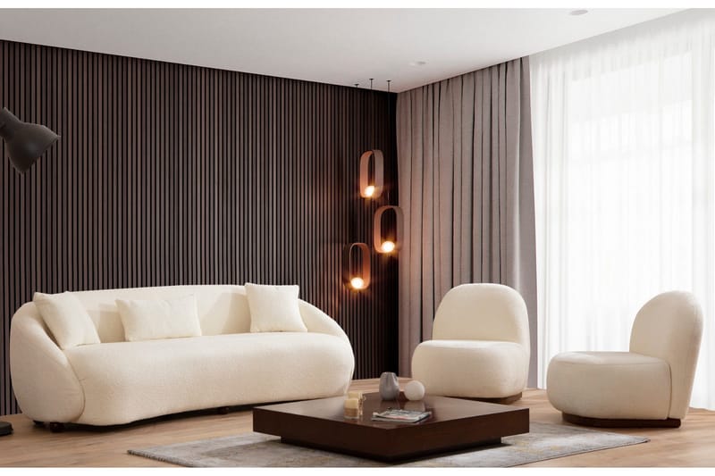 Scone Sofa 3-seters - Beige|Bouclé - Møbler - Sofaer - Sofa 3 seter