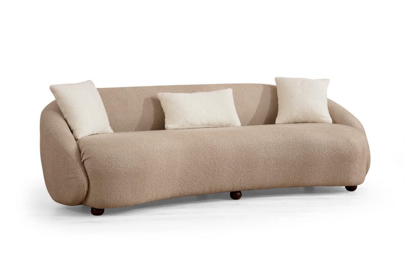 Scone Sofa 3-seters - Brun|Bouclé - Sofa 3 seter