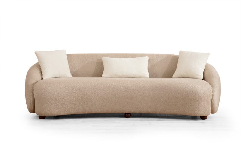 Scone Sofa 3-seters - Brun|Bouclé - Sofa 3 seter