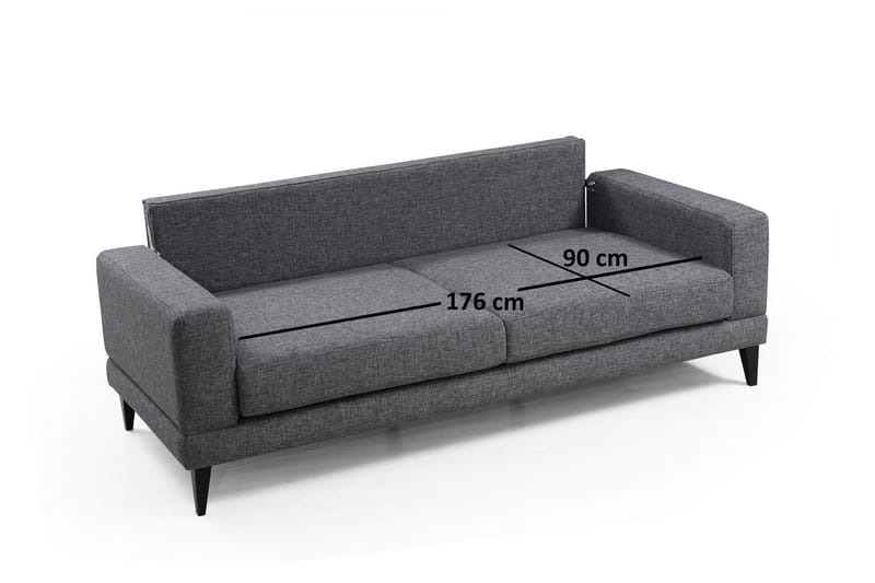 Selder 3-Seter Sofa - Grå - Møbler - Sofaer - Sofa 3 seter
