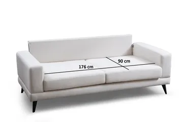 Selder 3-seters Sofa - Beige/Svart - Møbler - Sofaer - Sovesofaer - 3 seters sovesofa