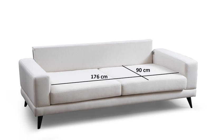 Selder 3-seters Sofa - Beige/Svart - Møbler - Sofaer - Sofa 3 seter