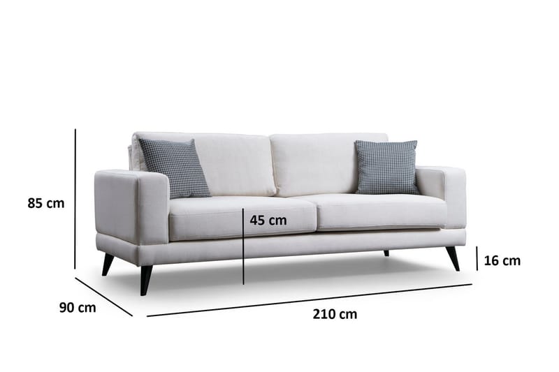Selder 3-seters Sofa - Beige/Svart - Møbler - Sofaer - Sofa 3 seter