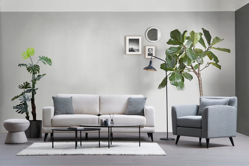 Selder 3-seters Sofa - Beige/Svart - Møbler - Sofaer - Sofa 3 seter