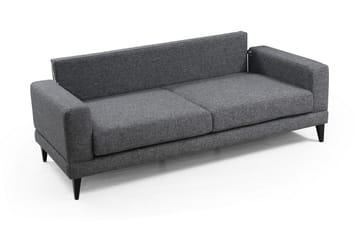 Selder Utrekkbar Dyp Sovesofa i Stoff - Grå - Møbler - Sofaer - Sovesofaer - 3 seters sovesofa