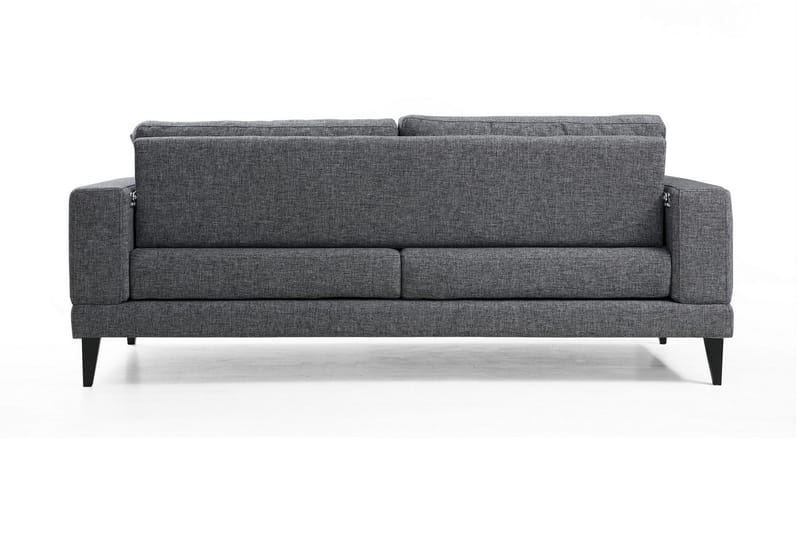Selder Utrekkbar Dyp Sovesofa i Stoff - Grå - Møbler - Sofaer - Sovesofaer - 3 seters sovesofa