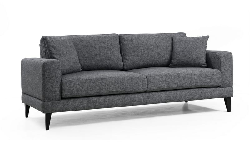 Selder Utrekkbar Dyp Sovesofa i Stoff - Grå - Møbler - Sofaer - Sovesofaer - 3 seters sovesofa