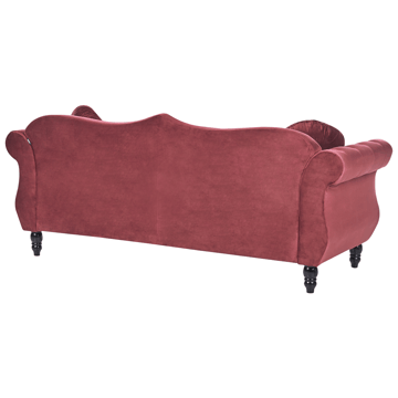 3-seters sofa Skien - Mørkerød - Møbler - Sofaer - Chesterfield sofaer