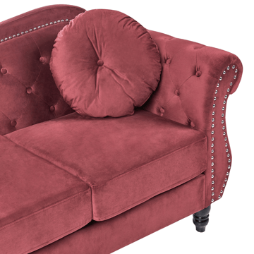 3-seters sofa Skien - Mørkerød - Møbler - Sofaer - Chesterfield sofaer