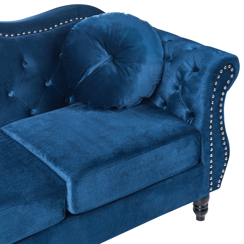 3-seters sofa Skien - Marineblå - Møbler - Sofaer - Chesterfield sofaer