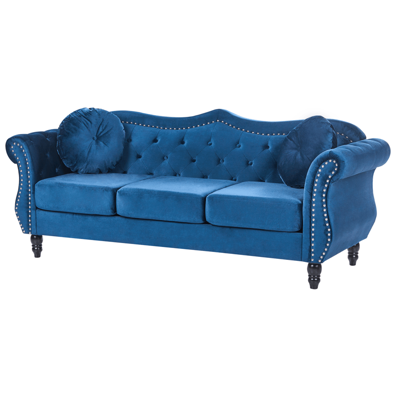 3-seters sofa Skien - Marineblå - Møbler - Sofaer - Chesterfield sofaer