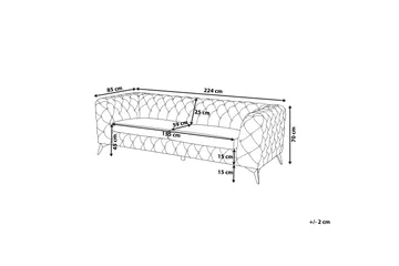 Sotra Sofa 2-4 Seter - Grå - Møbler - Sofaer - Sofa 3 seter
