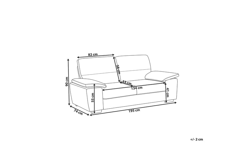 Sovesofa 3-seter - Svart - Møbler - Sofaer - Sofa 3 seter