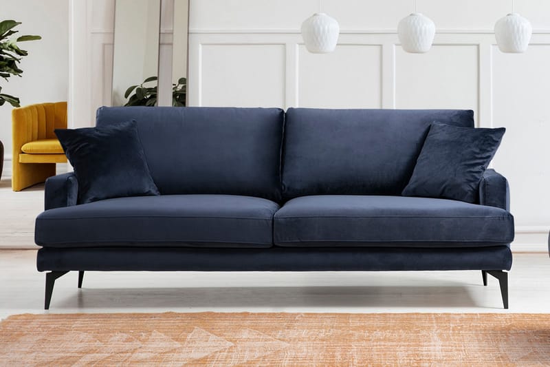 Sowka 3-Seter Sofa - Blå - Sofa 3 seter