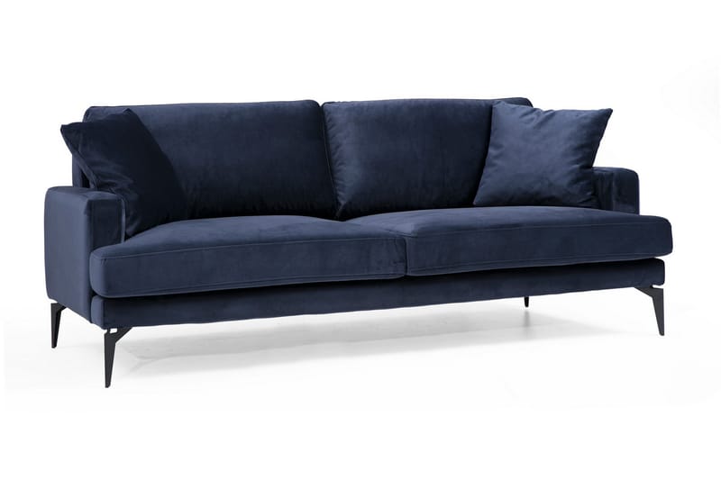 Sowka 3-Seter Sofa - Blå - Sofa 3 seter