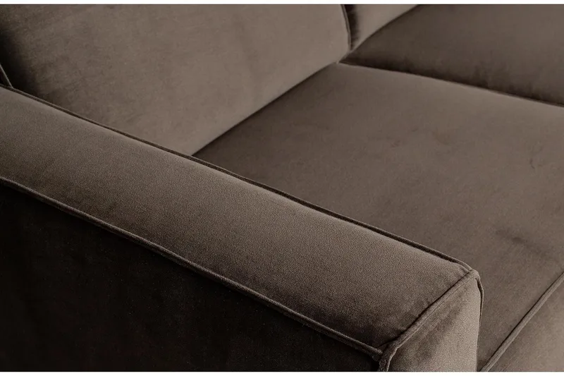 Statement 3-seter Sofa i Fløyel - Brun - Møbler - Sofaer - Sofa 3 seter