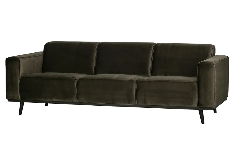 Statement 3-seter Sofa i Fløyel - Brun - Møbler - Sofaer - Sofa 3 seter