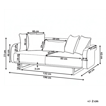 3-seters sofa Svanek - Off-White - Møbler - Sofaer - Sofa 3 seter