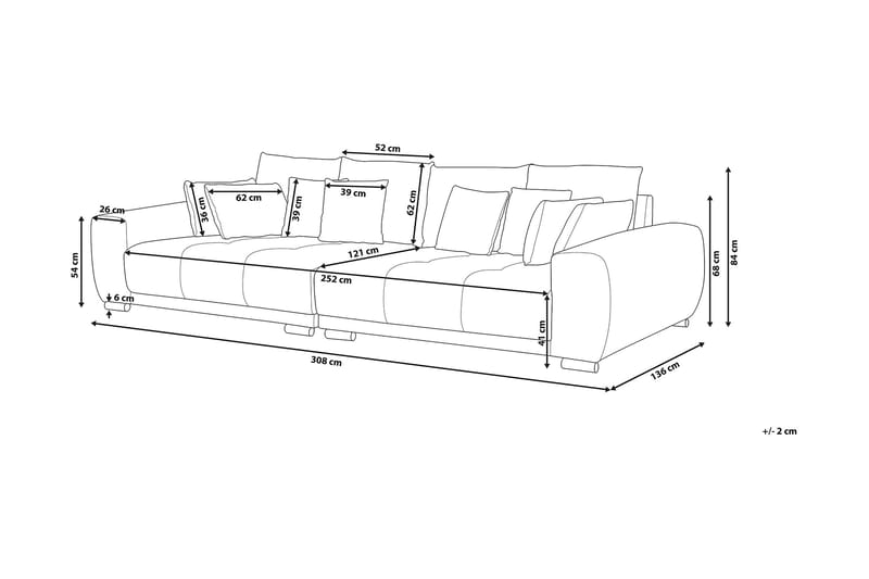 Torpo Sofa 3-seter - Grå - Sofa 3 seter