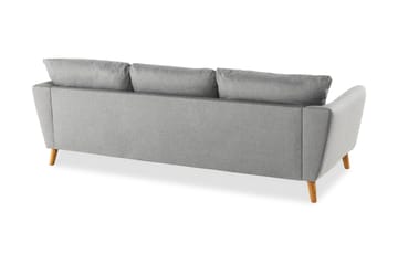 Trend 3-seter Sofa 218 cm med Buede Armlener i Stoff - Grå - Møbler - Sofaer - Sofa 3 seter