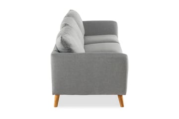 Trend 3-seter Sofa 218 cm med Buede Armlener i Stoff - Grå - Møbler - Sofaer - Sofa 3 seter