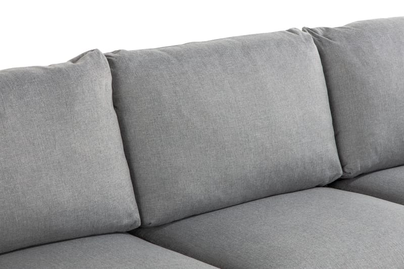 Trend 3-seter Sofa 218 cm med Buede Armlener i Stoff - Grå - Møbler - Sofaer - Sofa 3 seter