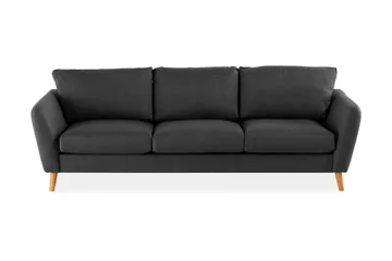 Trend 3-seter Sofa 218 cm med Buede Armlener i Stoff - Grå|Svart - Møbler - Sofaer - Sofa 3 seter