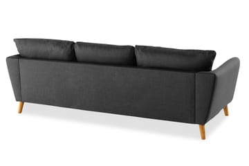 Trend 3-seter Sofa 218 cm med Buede Armlener i Stoff - Grå|Svart - Møbler - Sofaer - Sofa 3 seter