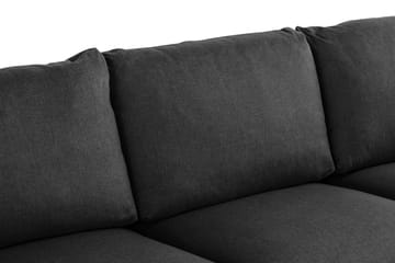 Trend 3-seter Sofa 218 cm med Buede Armlener i Stoff - Grå|Svart - Møbler - Sofaer - Sofa 3 seter