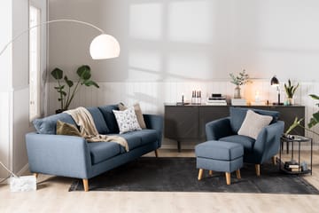 Trend 3-seters Stoffsofa - Blå - Møbler - Sofaer - Sofa 3 seter