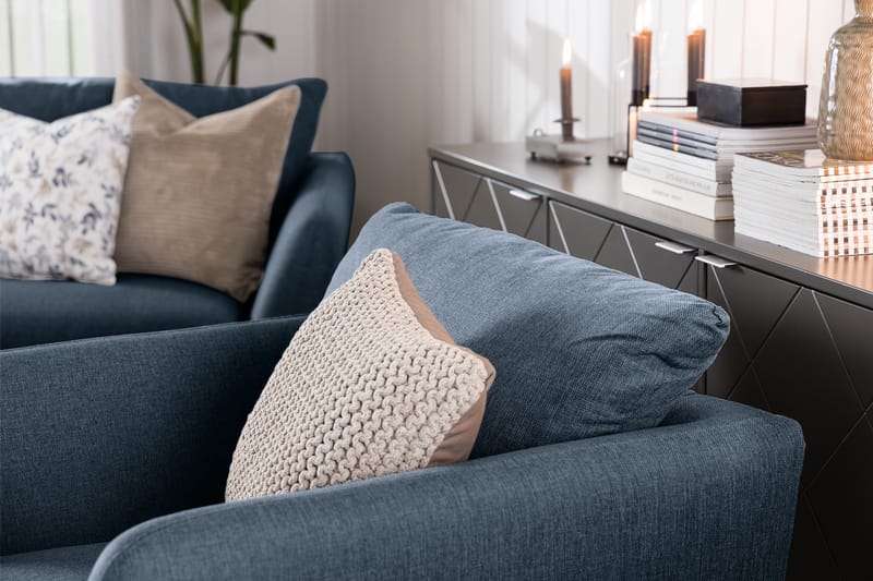 Trend 3-seters Stoffsofa - Blå - Møbler - Sofaer - Sofa 3 seter